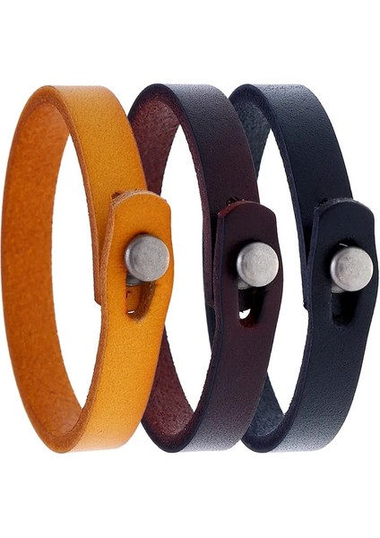 Sarı Vintage Ettyle El Yapımı Katı Deri Bileklik Moda Vahşi Çift Bileklik Bilezik Erkek Kadın Aksesuarları Takı Hediyeler (Yurt Dışından) fiyatları