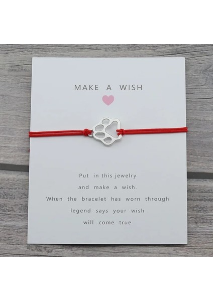 4722B Pençe Charm Şanslı Kart Halat Zincir Köpekler Kediler Kadın Bilezik Kadın Erkek En Iyi Dostluk Bilezik ve Bilezik Takı (Yurt Dışından)