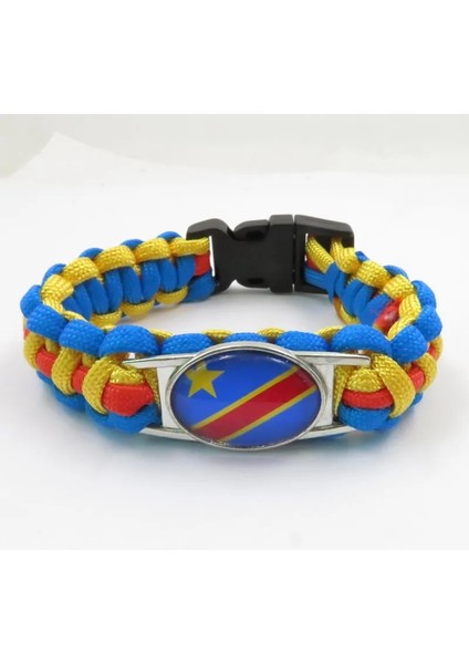 Vermeil Dr Kongo Bilezik Infinity Aşk Dr Kongo Bayrağı Kadın Erkek Örgü Wrap Bilezik Dostluk Severler Bilezik Hediyeler (Yurt Dışından)