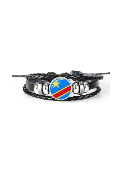Vermeil Dr Kongo Bilezik Infinity Aşk Dr Kongo Bayrağı Kadın Erkek Örgü Wrap Bilezik Dostluk Severler Bilezik Hediyeler (Yurt Dışından)
