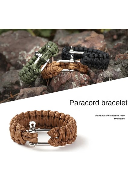 Haki Yedi Çekirdekli Paracord Bileklik Dokuma Hayatta Kalma Alaşım U Toka Kaçış Acil Paracord Bileklik Hayat Kurtaran Bileklik (Yurt Dışından) fiyatları