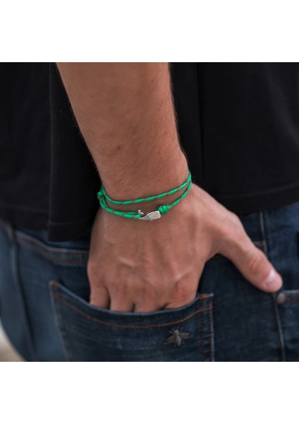 21CM Tarzı A4 Eif Dock El Örgülü Deniz Kaplumbağası Gümüş Renk Balina Kuyruğu Viking Bilezik Charms Renkli Halat Erkekler Kadınlar Için Plaj Bileklik (Yurt Dışından) fırsatları