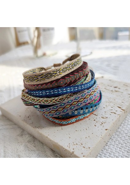 KZ-0014C Kumaş Örgülü Bileklik Bilezikler Kadın Erkek Dostluk Takı El Dokuma Bilezik Kolombiya Boho Pulseras Fabrika (Yurt Dışından) indirimleri