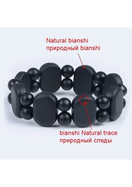 NSN009 Yüksek Li Doğal Siyah Bian Taş Bilezikler Carve Siyah 100% Bianshi Bilezikler Takı Kadınlar ve Erkekler Için Bianshi Bilezikler (Yurt Dışından) fırsatları