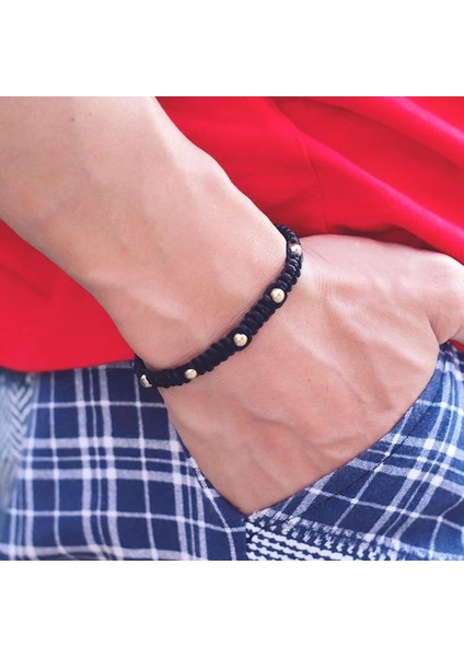 Siyah Klasik Örgülü Dize Bilezik Erkek Kadın El Yapımı Ayarlanabilir Bilezik Şanslı Kırmızı Iplik Bilezik Düğün Hediyesi 7 Çakra Brazalete (Yurt Dışından) modelleri