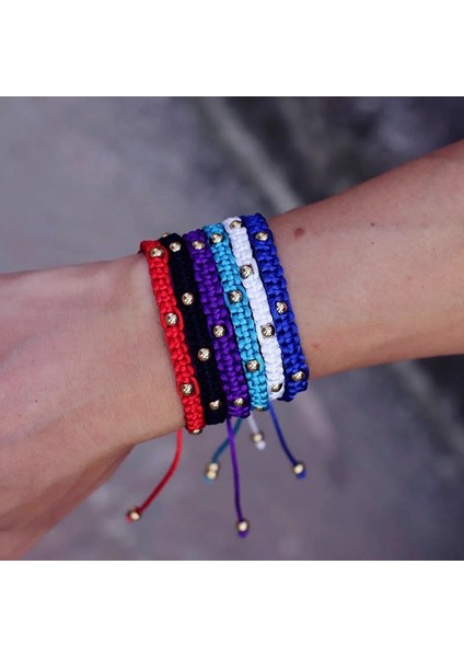 Siyah Klasik Örgülü Dize Bilezik Erkek Kadın El Yapımı Ayarlanabilir Bilezik Şanslı Kırmızı Iplik Bilezik Düğün Hediyesi 7 Çakra Brazalete (Yurt Dışından) indirimleri