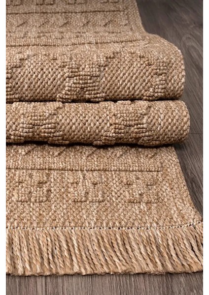 Vetrina Modern Dokuma Soft Tuşeli Sisal Cut Loop Masaj Mekan Salon Oda Halısı
