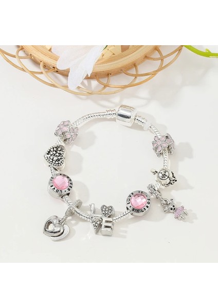 17CM Tarzı No.22 Boyutu Moda Sonsuza Kadar Aşk Boncuk Charm Bilezikler Kadınlar Için Gümüş Renk Zincir Bilezikler Olarak Çift Noel Jeweley Pulseira Hediye (Yurt Dışından) fırsatları