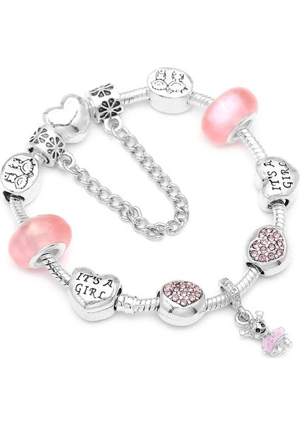 16CM Tarzı No.10 Boyutu Moda Sonsuza Kadar Aşk Boncuk Charm Bilezikler Kadınlar Için Gümüş Renk Zincir Bilezikler Olarak Çift Noel Jeweley Pulseira Hediye (Yurt Dışından)