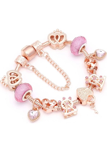 18CM Tarzı No.2 Boyutu 2023 Yeni Çiçek ve Akçaağaç Yaprağı Boncuk Charm Bilezik ve Bilezikler Gümüş Renk ile Yılan Zincir Kadınlar Için Bilezikler Takı Pulseira (Yurt Dışından)