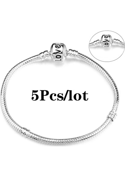 21CM Tarzı No.15 Boyutu 5 Adetgrup Yılan Zincir Emniyet Toka Avrupa Bilezik Fit Dıy Charm Bilezik ve Bilezikler Takı Kadınlar ve Erkekler Için Hediye (Yurt Dışından) fırsatları