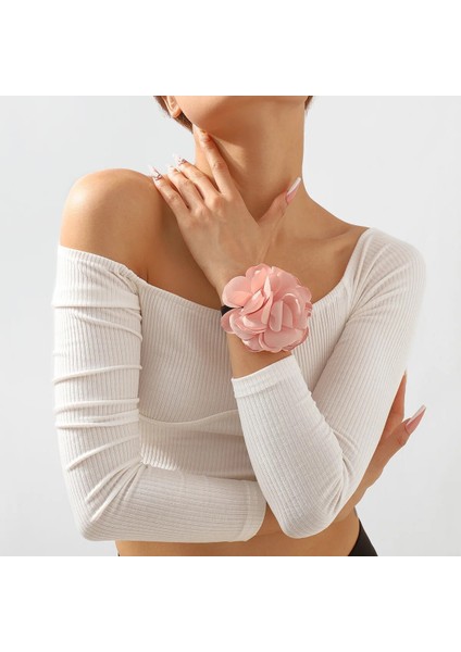 Siyah Charm Büyük Çiçek Açan Gül Çiçek Bilezikler Kadınlar Için Trend Takı Moda Bildirimi Geniş Kadife Bileklik Kayışı Bilezik Pulsras (Yurt Dışından) fırsatları