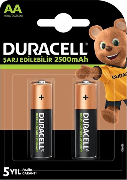 Duracell Şarjlı Kalem 2500 Mah Aa 2li Paket