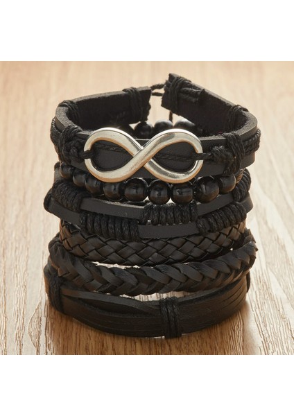 BR22Y0445 Vintage Erkek Örgülü Wrap Deri Bilezik Gotik Punk Yin Yang Infinity Tüy Ahşap Boncuklar Etnik Tribal Bileklikler Erkek Hediye (Yurt Dışından) indirimleri
