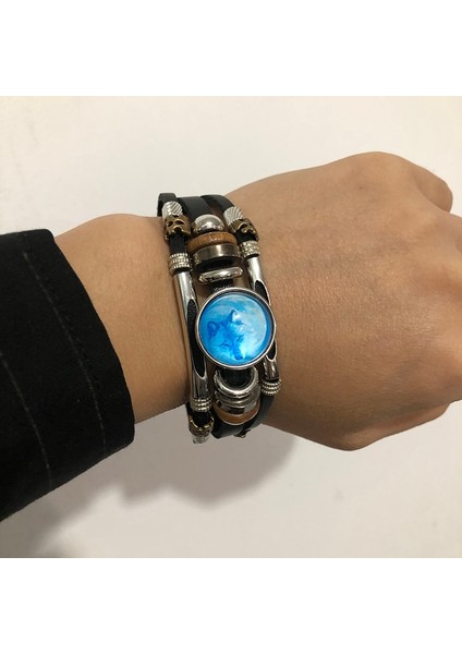 WKL50 Jweıjıao Ukrayna Ulusal Amblem Bilezik Vintage Trident Görüntü Bileklik Yuvarlak Cabochons Takılar Jewelrys WKL42 (Yurt Dışından)
