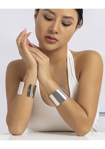 No.1 Boyutu Punk Büyük Geniş Manşet Altın Bilezik Kadın Erkek Açık Ayarlanabilir Geometrik Bilezik Lüks Li Tasarımcı Takı (Yurt Dışından) modelleri