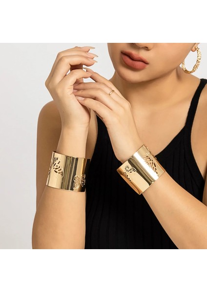 No.1 Boyutu Punk Büyük Geniş Manşet Altın Bilezik Kadın Erkek Açık Ayarlanabilir Geometrik Bilezik Lüks Li Tasarımcı Takı (Yurt Dışından) fırsatları