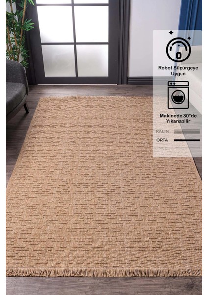 Vetrina Modern Dokuma Soft Tuşeli Sisal Cut Loop Masaj Mekan Salon Oda Halısı