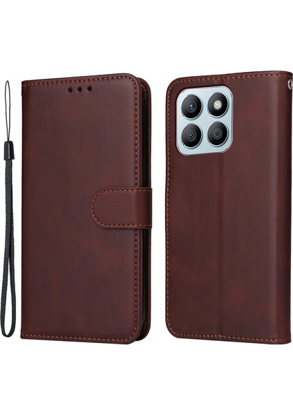 Honor X8B 4g Buzağı Dokusu Deri Kasa Fotoğraf Slot Cüzdan Telefon Kapağı (Yurt Dışından)
