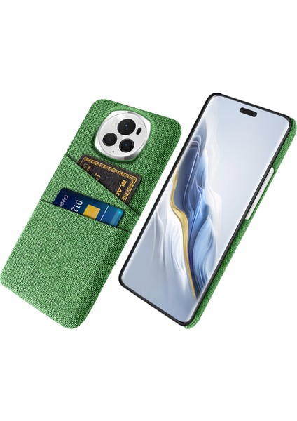 Honor Magic6 Pro 5g Kumaş Doku Telefon Kılıfı Çift Kart Tutucu Pc Kapağı (Yurt Dışından)