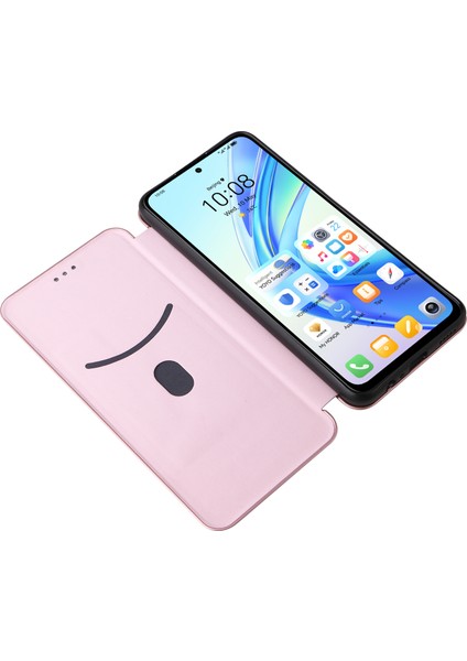 Honor X7B 4g Deri Telefon Kapağı Karbon Fiber Doku Kasası (Yurt Dışından) modelleri