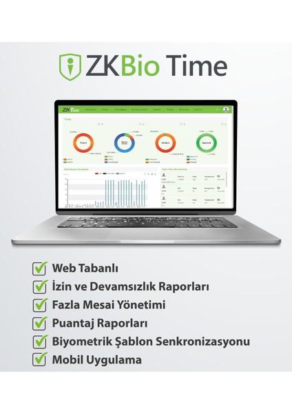 Zkbiotime Workstation ve 2x Speedface V3L Lite / Pdks İş İstasyonu / Yazılım Dahil
