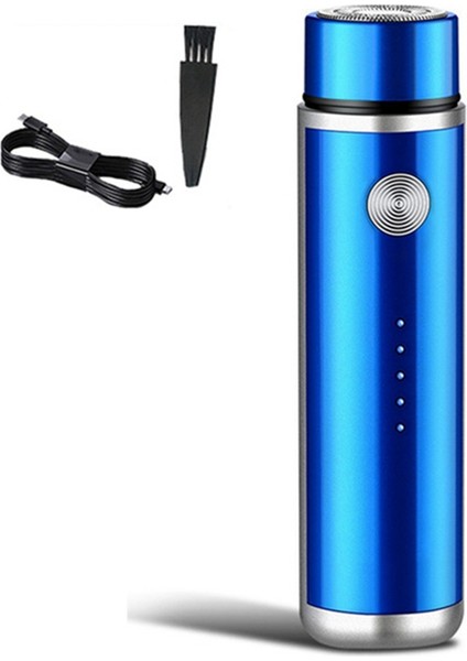Sagrado Mini Elektrikli Tıraş Makinesi Erkek Taşınabilir Elektrikli Tıraş Makinesi Yıkanabilir Sakal Düzeltici USB Şarj Edilebilir Erkek Yüz Tıraş Makinesi Mavi (Yurt Dışından)