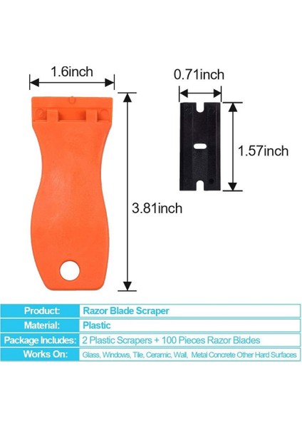 Sagrado Plastik Bıçak, 2 Paket Alet, 100 Paket Plastik Bıçaklı Çıkartma Çıkartma Sökme Aracı (Yurt Dışından) fiyatları