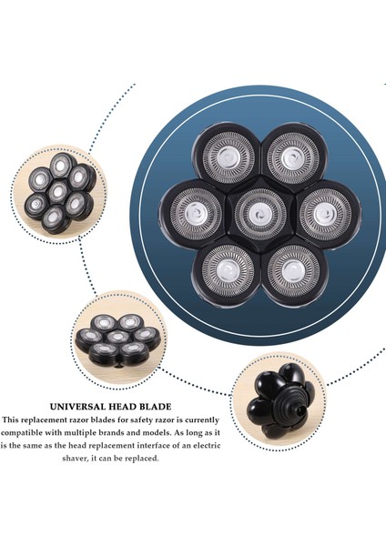 Sagrado 7d Elektrikli Tıraş Makinesi Yedek Kafa Kel Yedek Tıraş Makinesi Bıçağı Elektrikli Tıraş Makinesi Kafa Tıraş Makinesi Yedek Bıçak (Yurt Dışından)