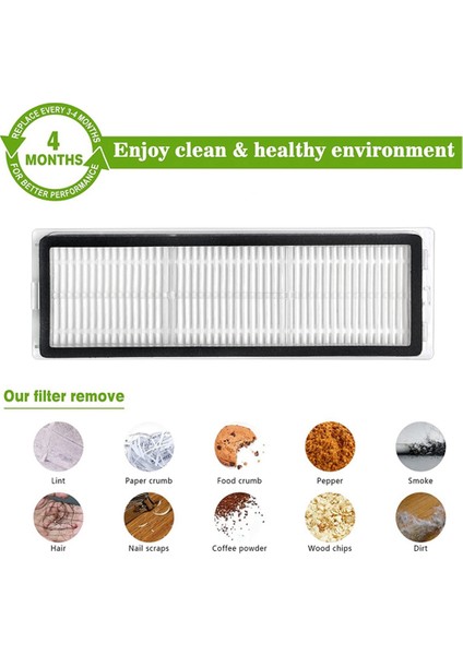 Sagrado 9 Adet Yıkanabilir Hepa Filtre Pro STYTJ06ZHM Robotlu Süpürge Yedek Yedek Parça (Yurt Dışından) modelleri