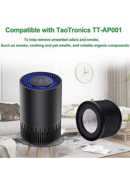 Sagrado TT-AP001/ VA-EE014 Hava Temizleme Cihazı Için H13 Hepa Filtre, Aktif Karbon Filtreli 3'ü 1 Arada Gerçek Hepa Filtre (Yurt Dışından)