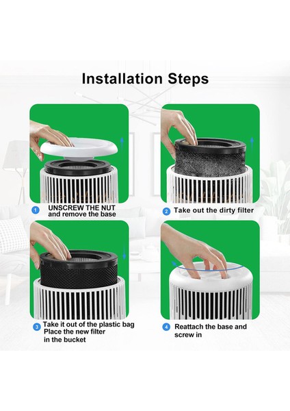 Sagrado TT-AP001/ VA-EE014 Hava Temizleme Cihazı Için H13 Hepa Filtre, Aktif Karbon Filtreli 3'ü 1 Arada Gerçek Hepa Filtre (Yurt Dışından)
