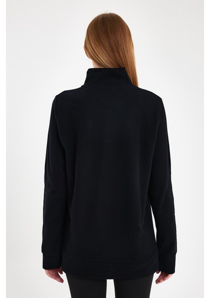 Kadın Sweatshirt, Siyah Sweatshirt, Fermuar Yakalı Sweatshirt, Oversize Sweatshirt indirimleri