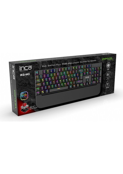 IKG-443 Empousa Red  Switch Full Rgb  Software Mechanıcal  Keyboard