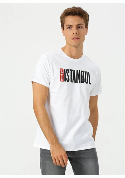 Levis Erkek Bisiklet Yaka Basklı Istanbul T-Shirt A7747-0000