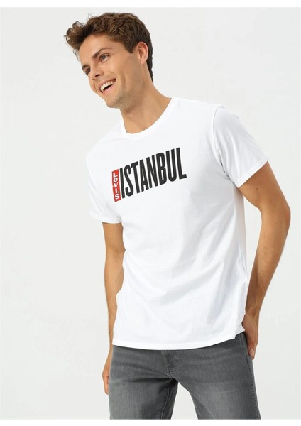 Levis Erkek Bisiklet Yaka Basklı Istanbul T-Shirt A7747-0000
