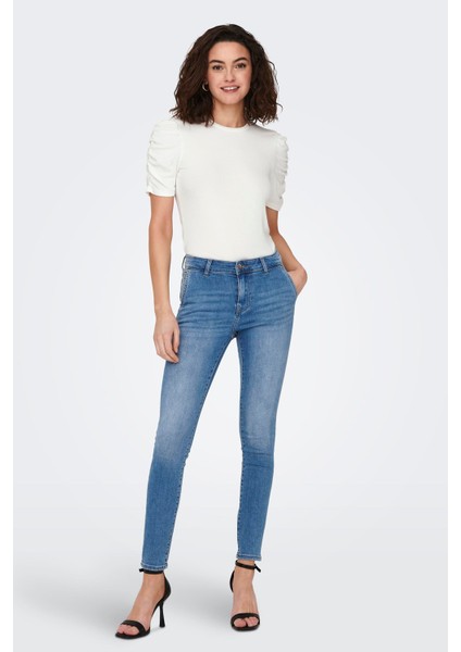Onlbelia Keten Karışımlı Fitted T Shirt Kadın T Shirt 15289850 fırsatları