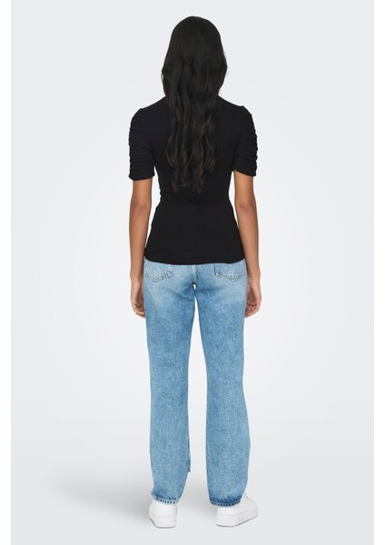 Onlbelia Keten Karışımlı Fitted T Shirt Kadın T Shirt 15289850 modelleri