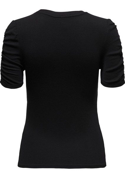 Onlbelia Keten Karışımlı Fitted T Shirt Kadın T Shirt 15289850 indirimleri