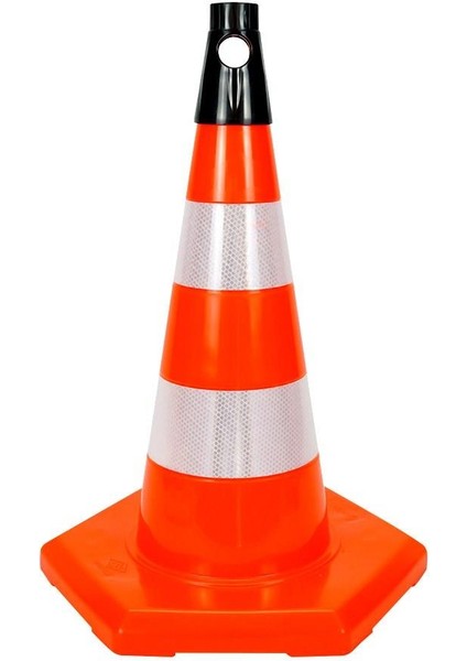 5 Adet Pvc Trafik Konisi 50 cm Reflektifli 6 Kenar Trafik Dubası Seti