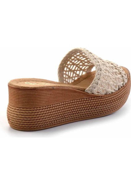 Bej Örgü Kadın Terlik K04823004316 modelleri