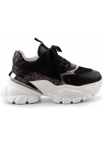 Siyah Siyah File Kadın Sneaker K01480004503