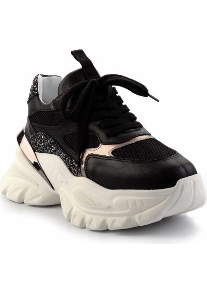 Siyah Siyah File Kadın Sneaker K01480004503 fiyatları