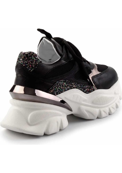 Siyah Siyah File Kadın Sneaker K01480004503 modelleri