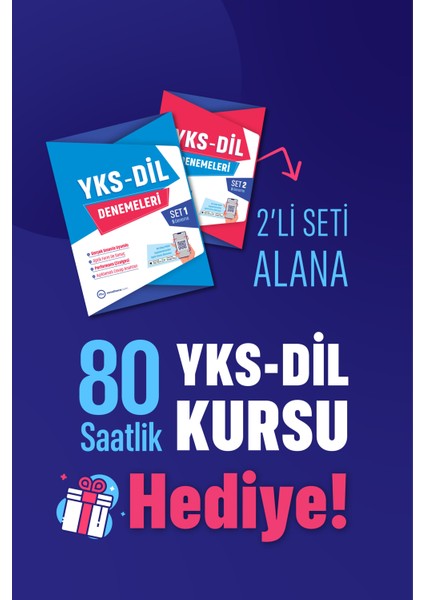 Ydt (Yksdil) Denemeleri - 10 Ydt Deneme Sınavı - Hediye Eğitim - Optik Form - Açıklamalı Çözümler