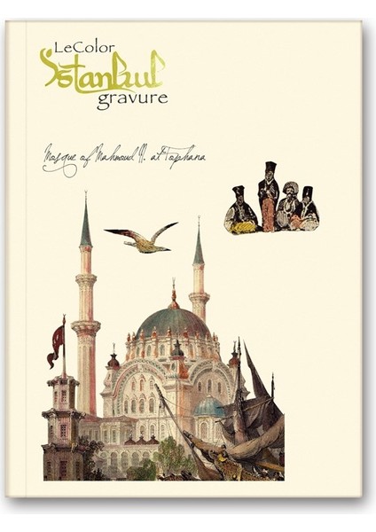 Le Color Istanbul Gravür Mini Journal Çizgili Tophane