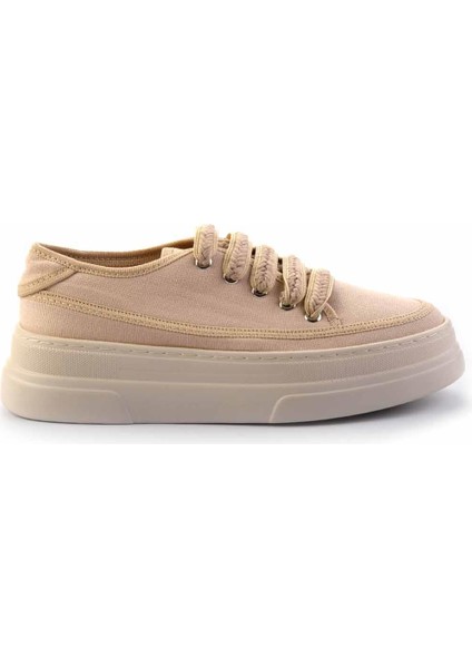 Bej Keten Kadın Sneaker K01345016818