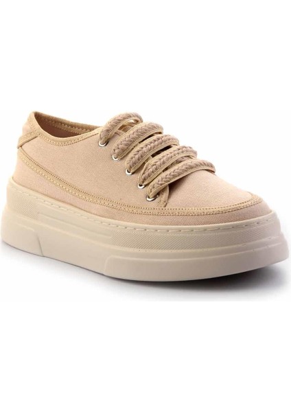 Bej Keten Kadın Sneaker K01345016818 fiyatları