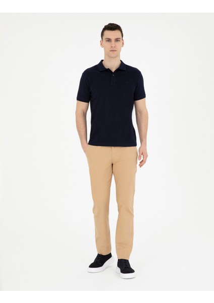 Erkek Camel Regular Fit Kanvas Pantolon 50291520-VR015
