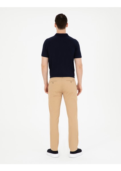 Erkek Camel Regular Fit Kanvas Pantolon 50291520-VR015